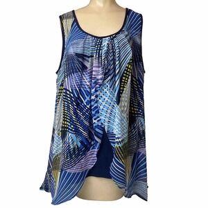 Women with Control by Renee Greenstein Womens Plus size 1X tank top layered look
